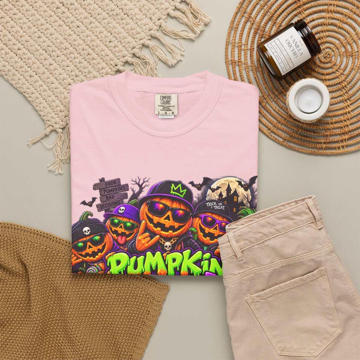 Pumpkin Crew Halloween T-Shirt – Funny Jack O’ Lantern Graphic Tee