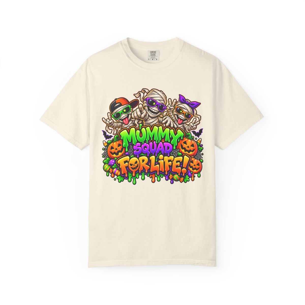 Mummy Squad For Life Halloween T-Shirt – Funny Colorful Mummy Graphic Tee