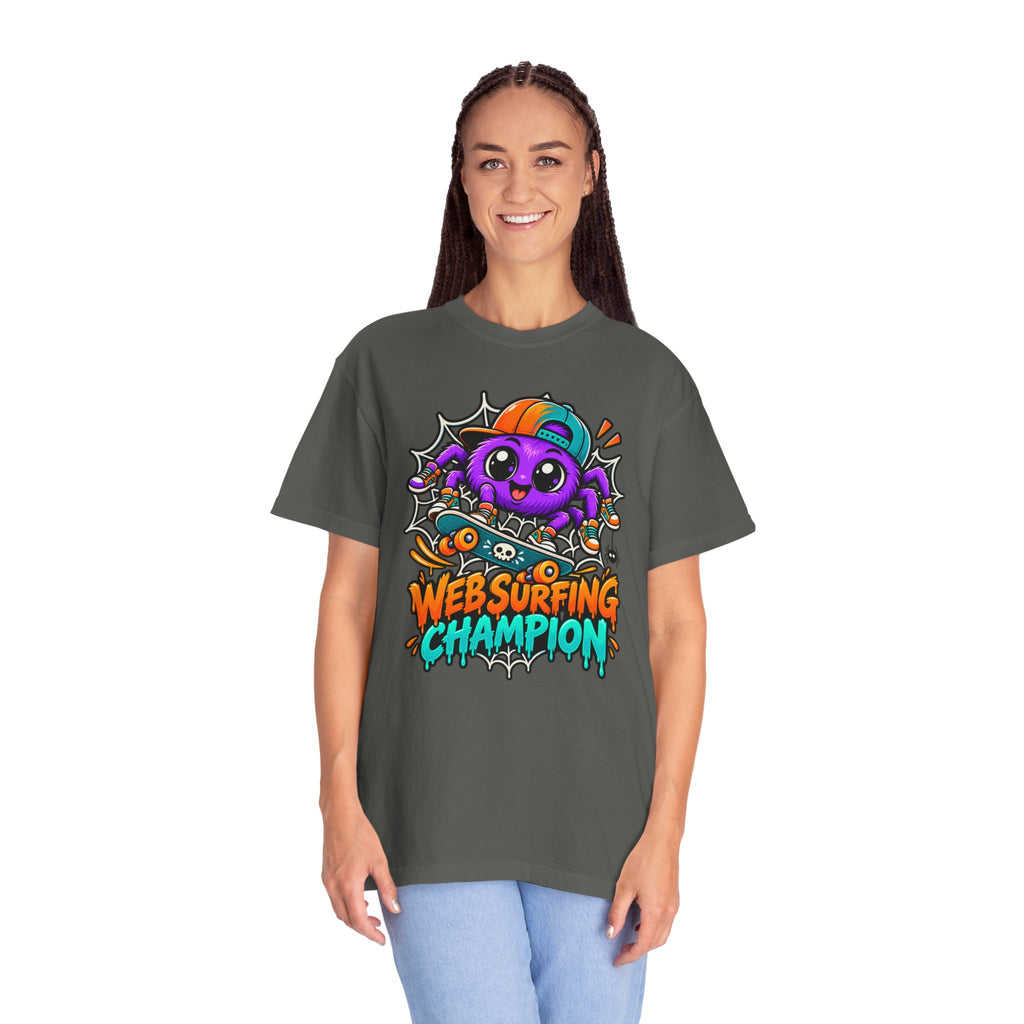 Web Surfing Champion – Cute Halloween Spider T-Shirt