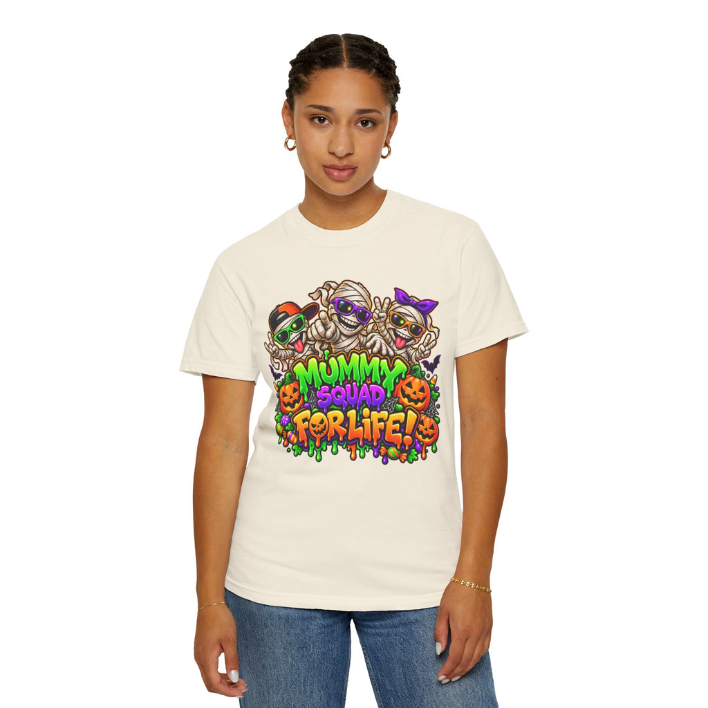 Mummy Squad For Life Halloween T-Shirt – Funny Colorful Mummy Graphic Tee