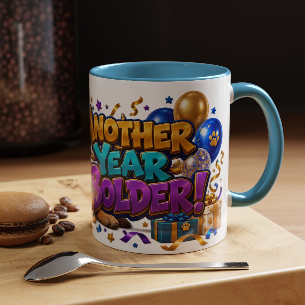 German Shepherd Birthday Mug – Another Year Bolder White Coffee Cup