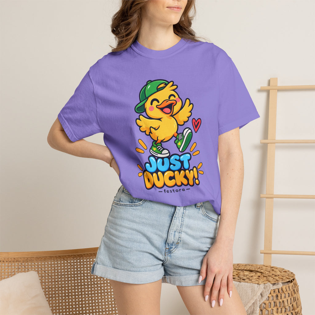 Just Ducky! – Cute Happy Duck Graphic T-Shirt