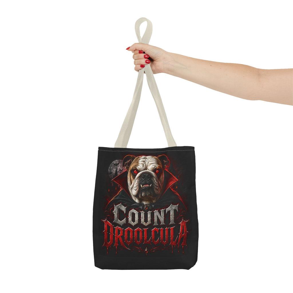 Count Droolcula Tote Bag — Halloween Bulldog Vampire Tote