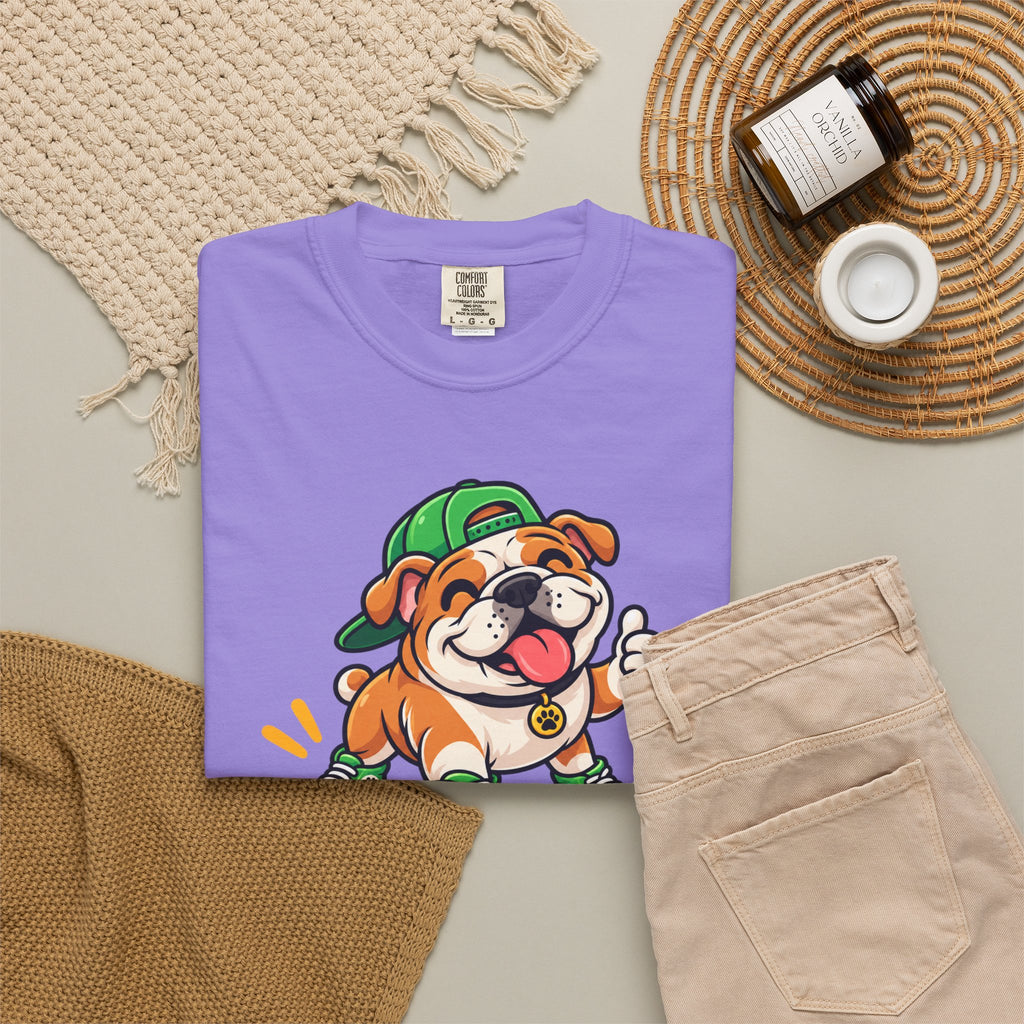 Bark If Happy – Cute Bulldog Graphic T-Shirt