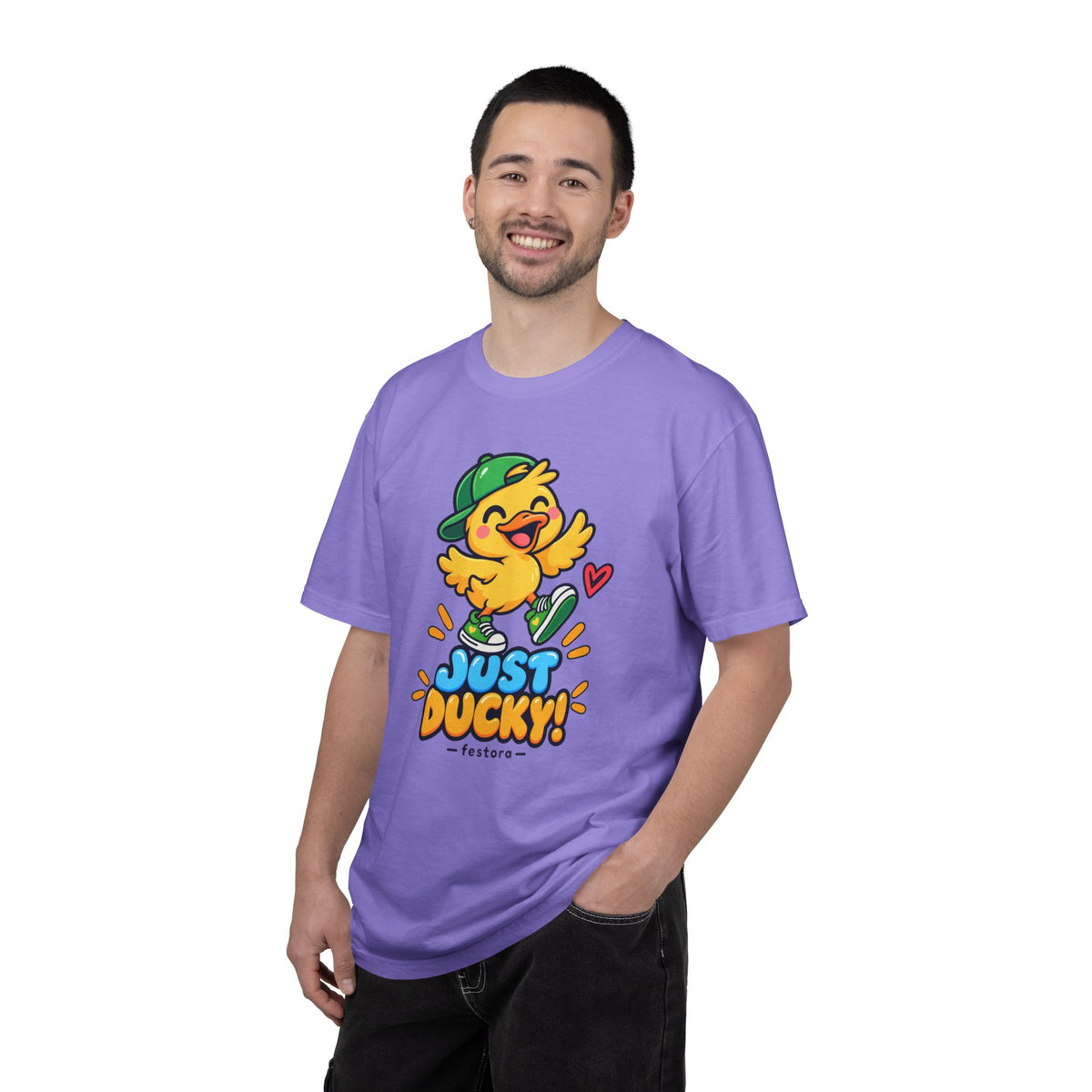 Just Ducky! – Cute Happy Duck Graphic T-Shirt