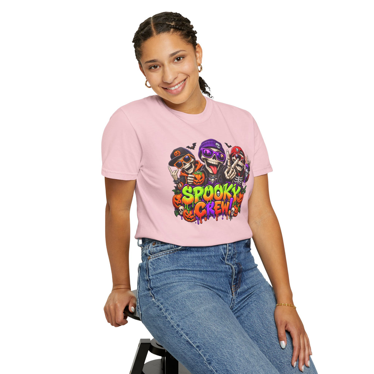 Spooky Crew Halloween T-Shirt – Funny Skeleton Graphic Tee