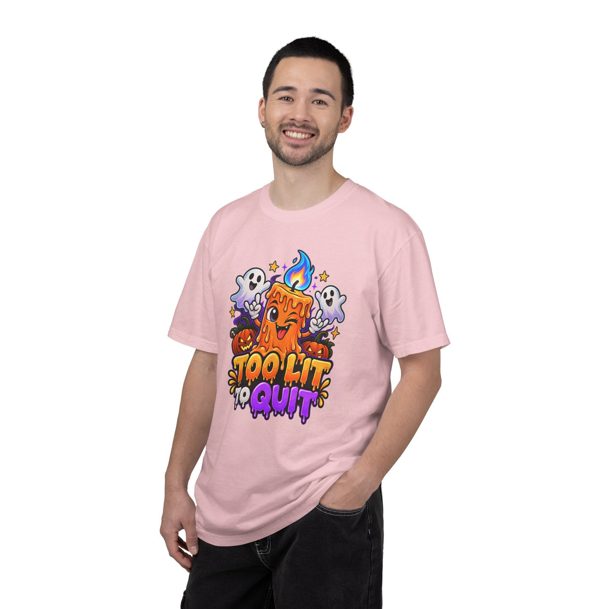 Too Lit to Quit – Funny Halloween Candle T-Shirt