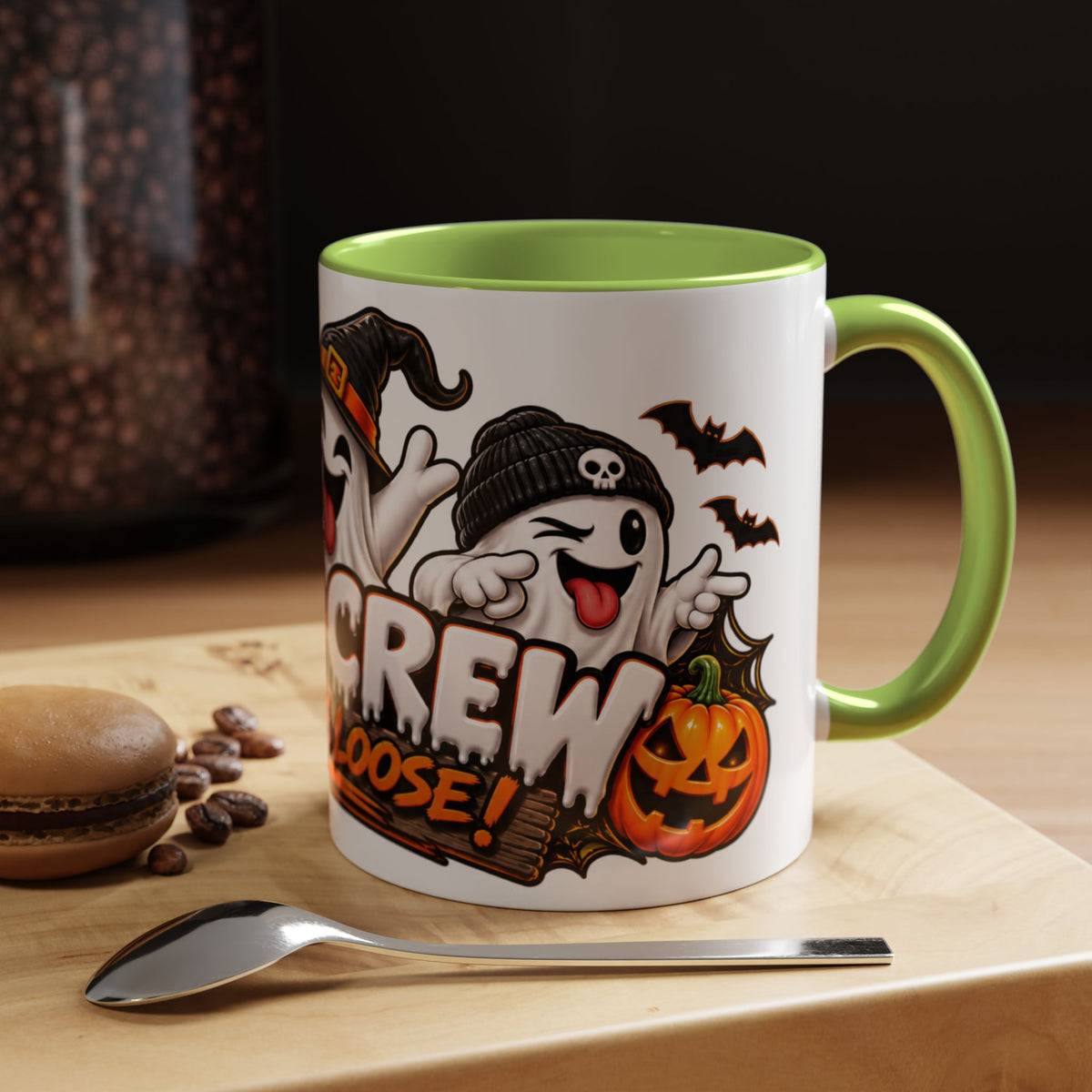 Boo Crew on the Loose Halloween White Mug – Funny Ghosts & Pumpkins