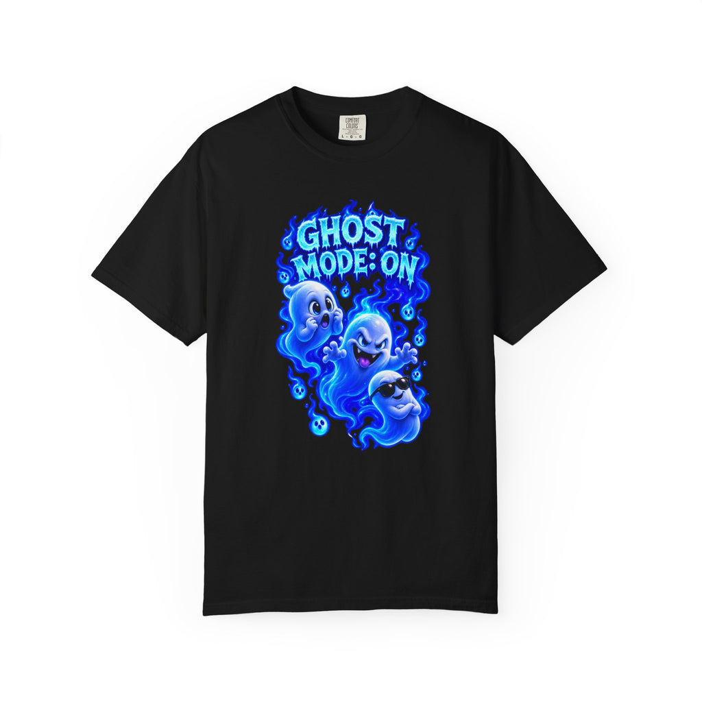 Ghost Mode: On T-Shirt — Cute Neon Ghosts Halloween Graphic Tee