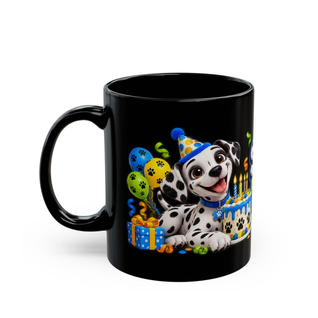 Dalmatian Birthday Mug – Spotted Another Year of Awesome Black Coffee Cup
