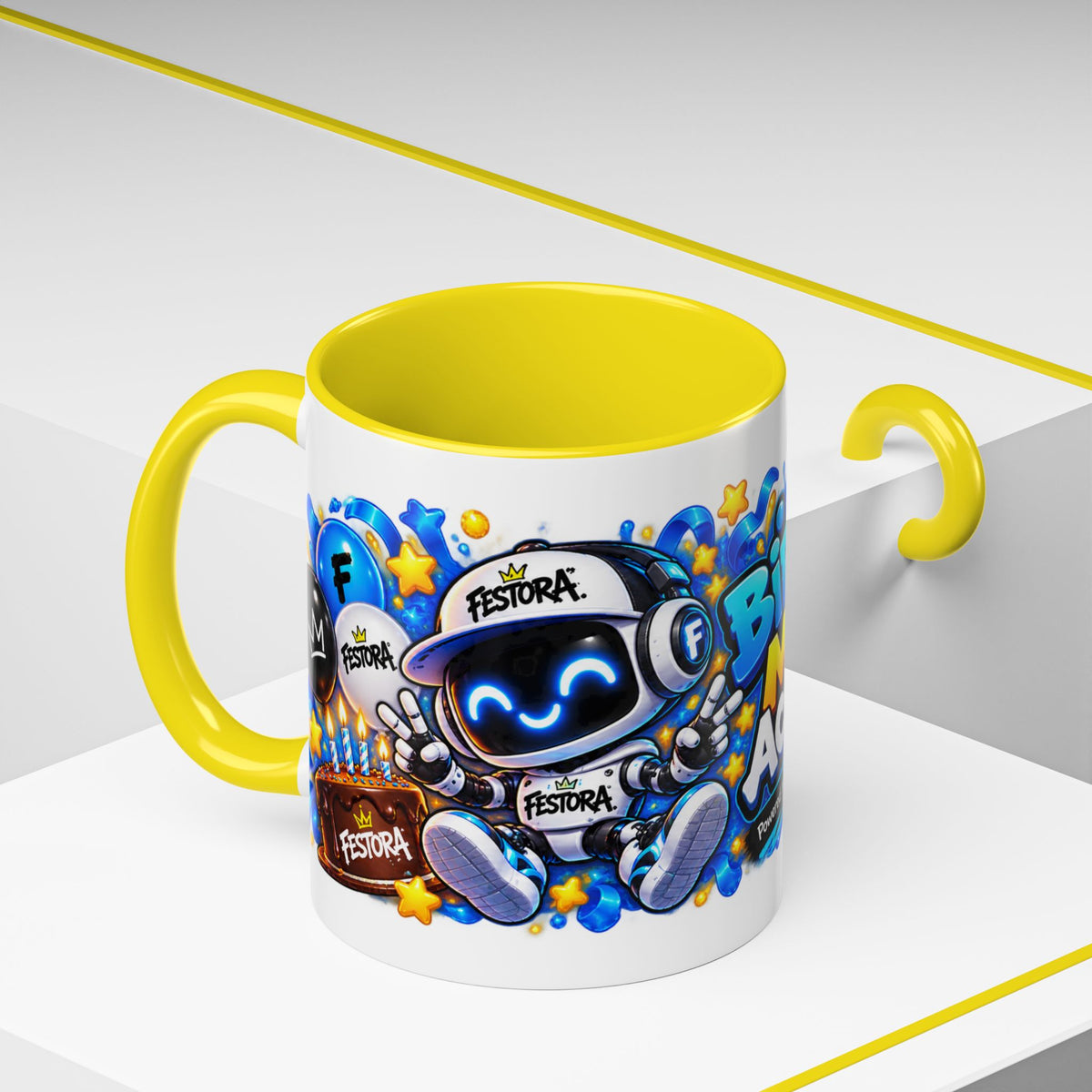 Festora Bot Birthday Mug – Birthday Mode Activated Robot Coffee Cup