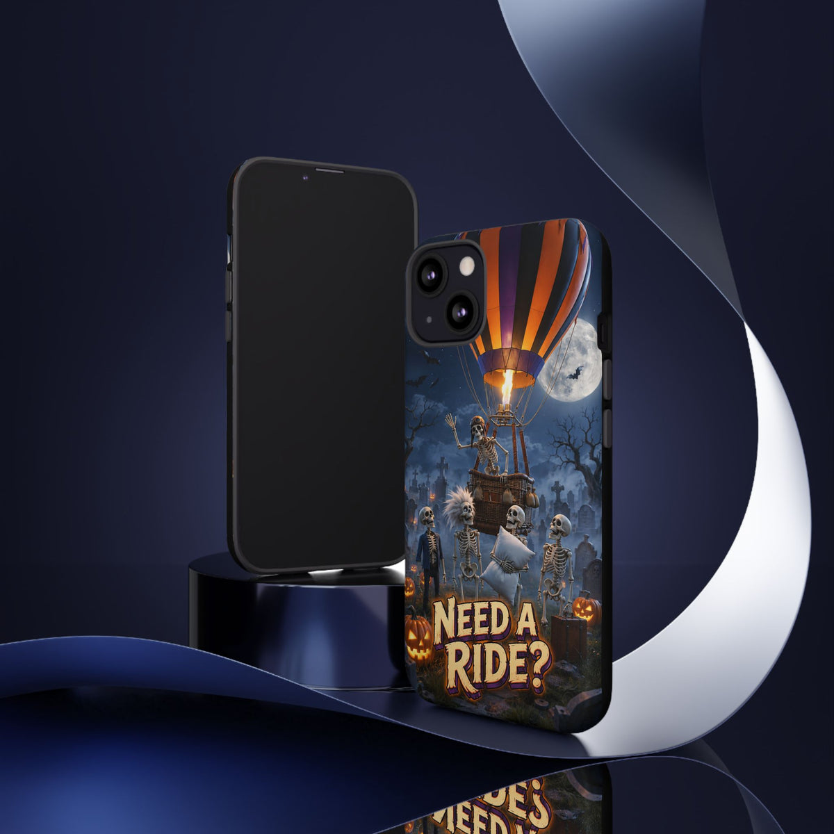 Halloween Skeleton 'Need a Ride?' Phone Case