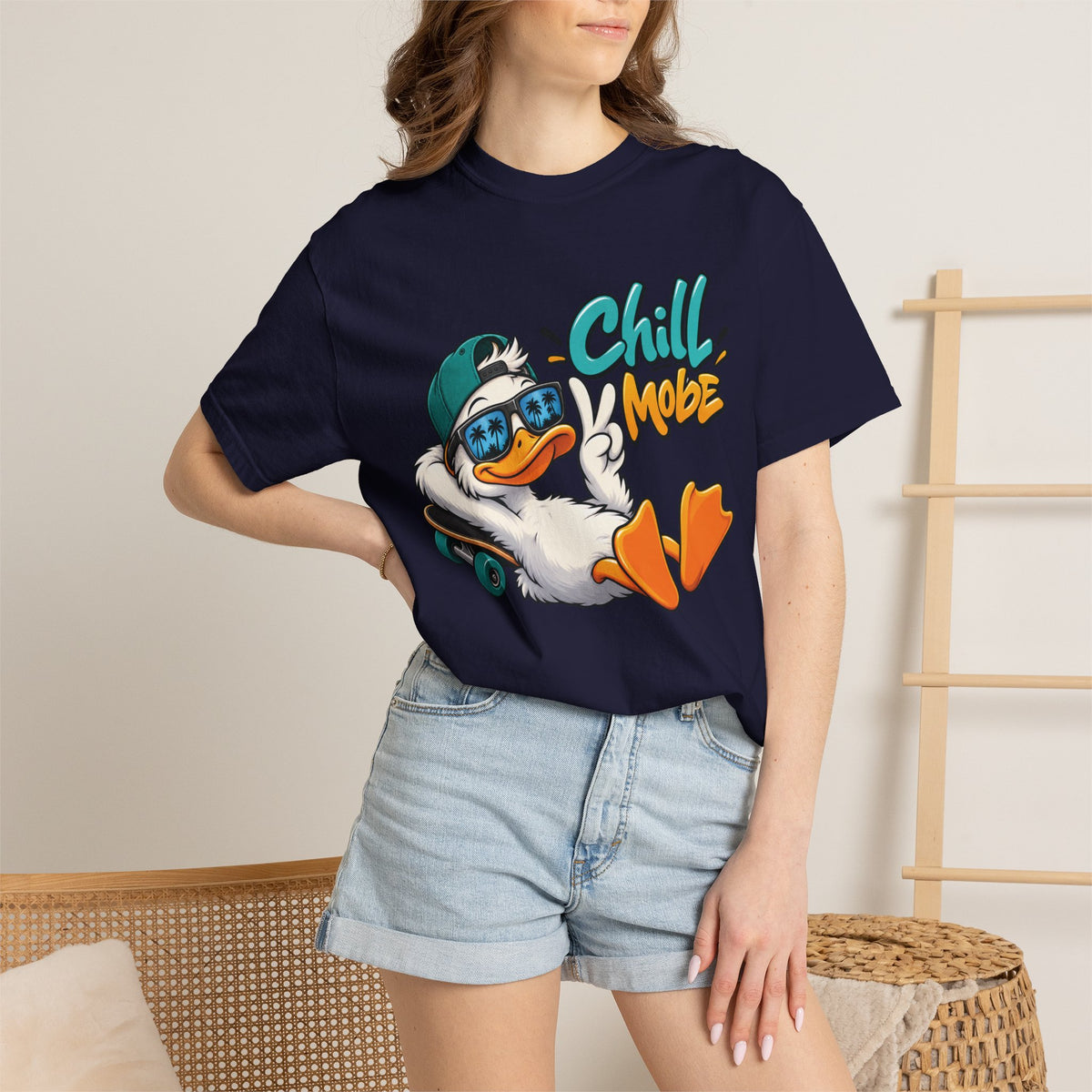 Chill Mode Duck Graphic T-Shirt | Festora Everyday