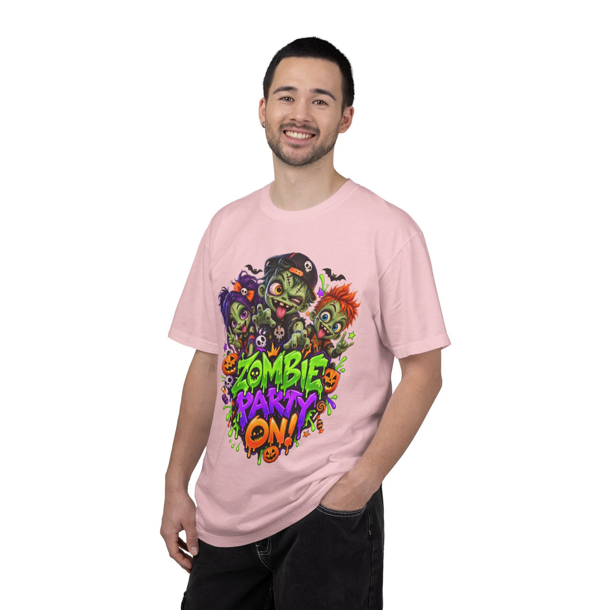 Zombie Party On! – Halloween Zombie Crew Graphic T-Shirt