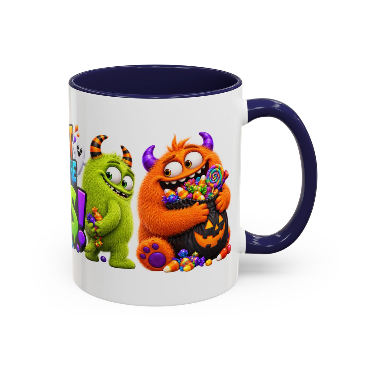 I’m Just Here for the Boos Funny Halloween Monster White Mug