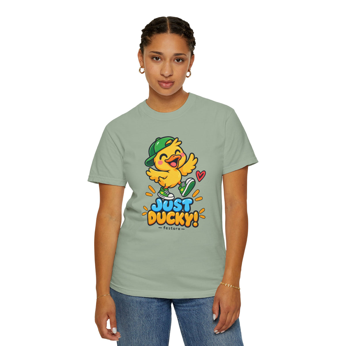 Just Ducky! – Cute Happy Duck Graphic T-Shirt