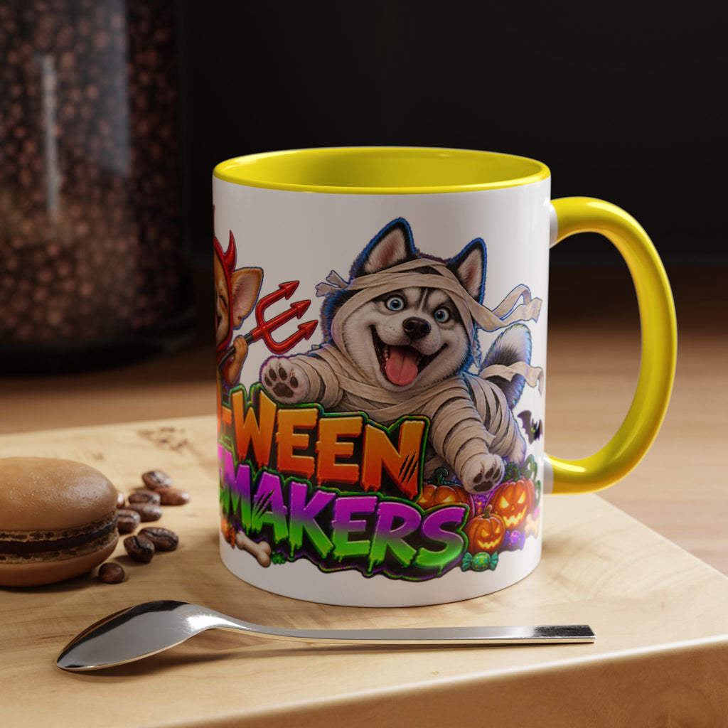 Howl-O-Ween Troublemakers Costume Dogs Halloween White Mug