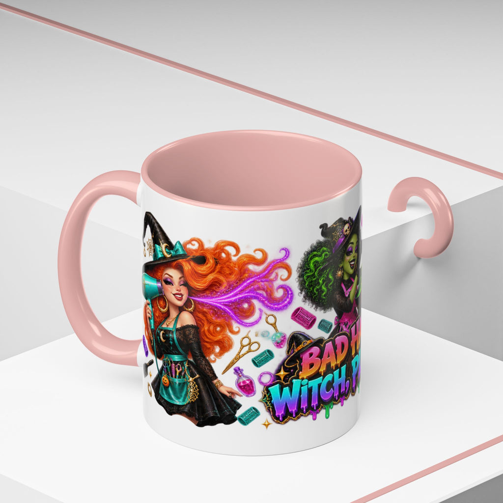 Bad Hair Witch Please Halloween Hairstylist White Mug