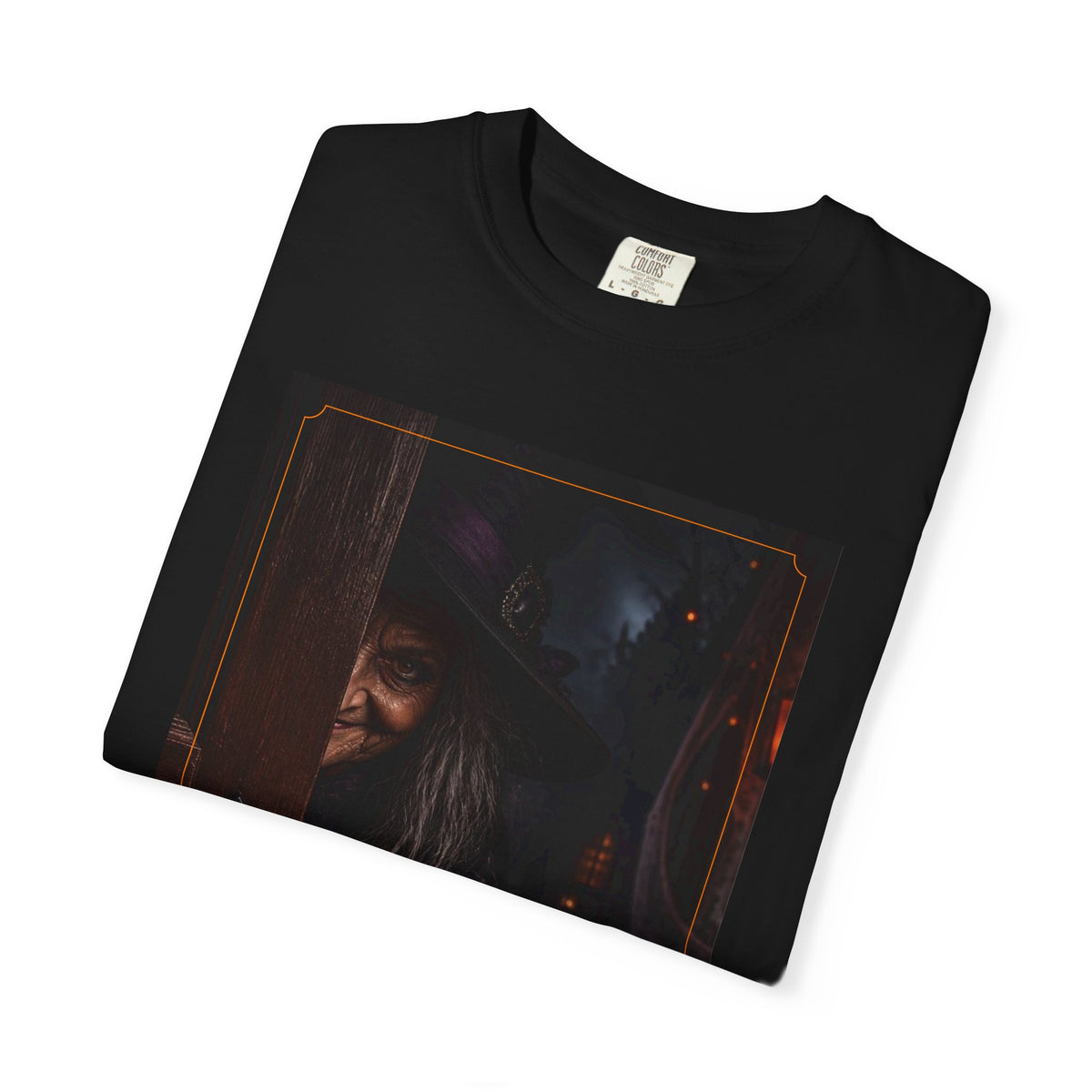 Halloween Party Witch Poster T‑Shirt — Spooky Haunted Event Tee