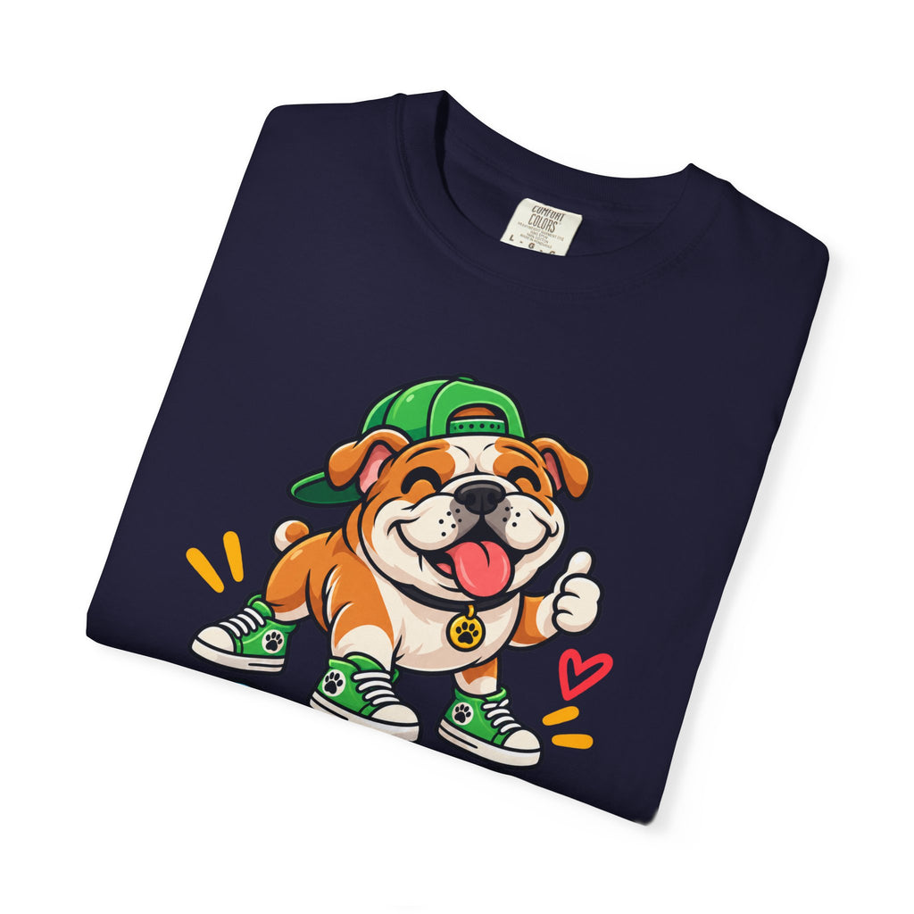 Bark If Happy – Cute Bulldog Graphic T-Shirt