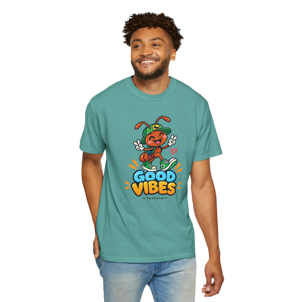 Good Vibes – Happy Ant Graphic T-Shirt