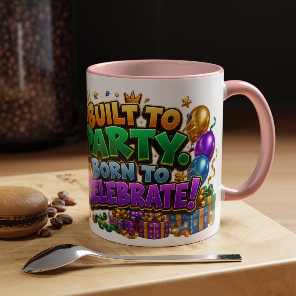 Built to Party English Bulldog Birthday White Mug