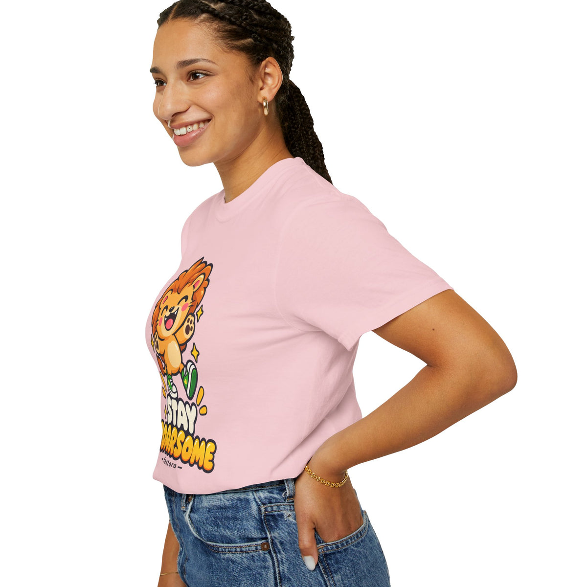 Stay Roarsome – Cute Happy Lion Graphic T-Shirt