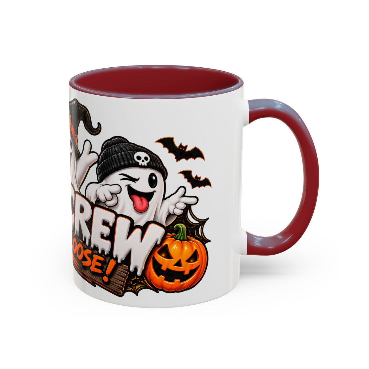 Boo Crew on the Loose Halloween White Mug – Funny Ghosts & Pumpkins