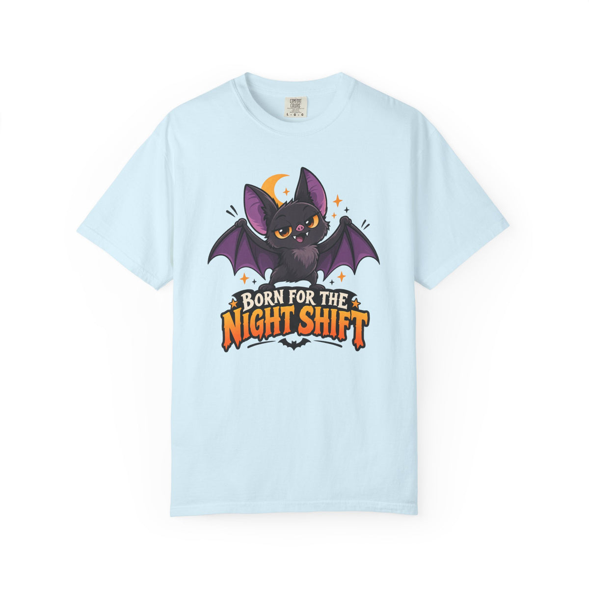 Born for the Night Shift – Cute Halloween Bat T-Shirt
