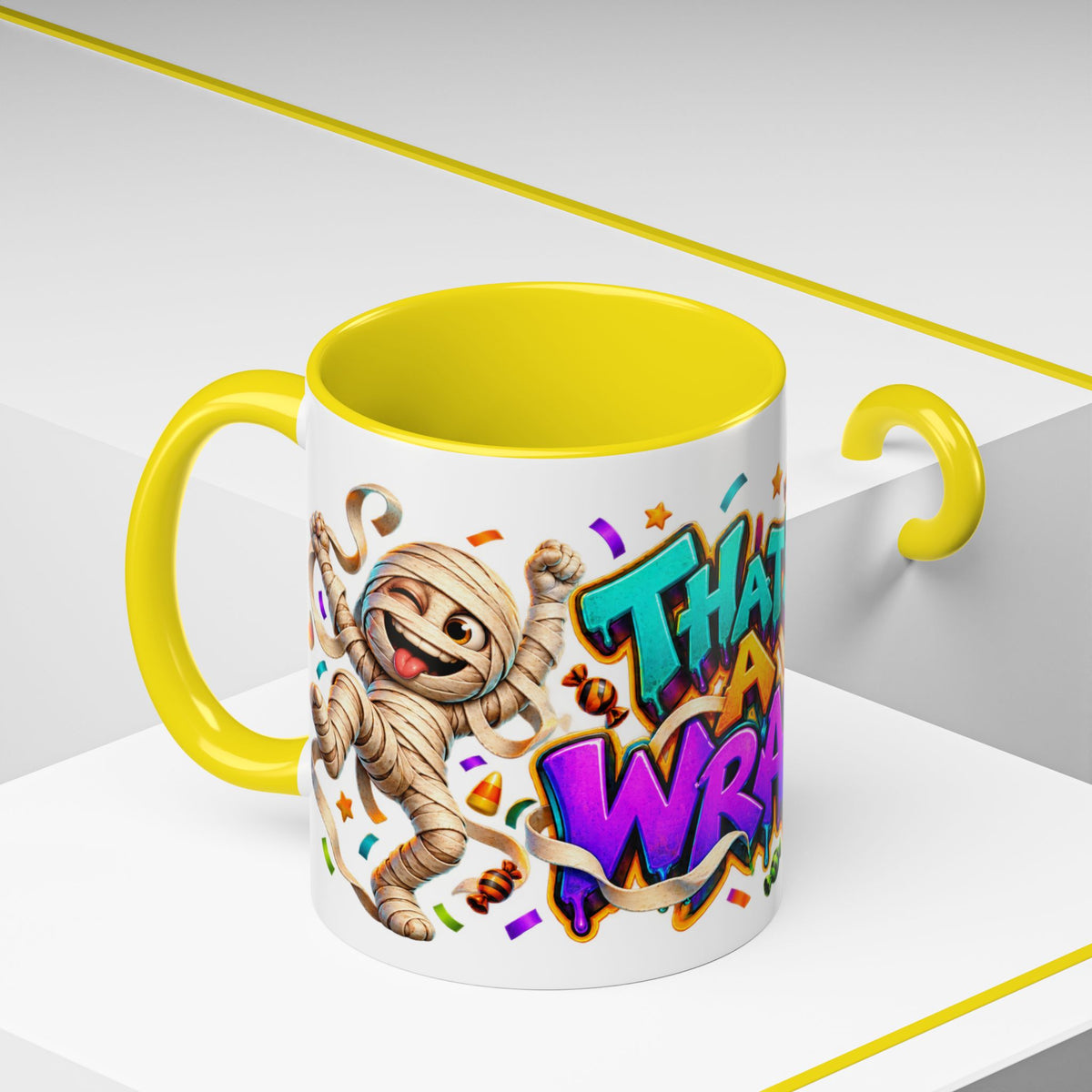 That’s a Wrap Funny Halloween Mummy Party White Mug