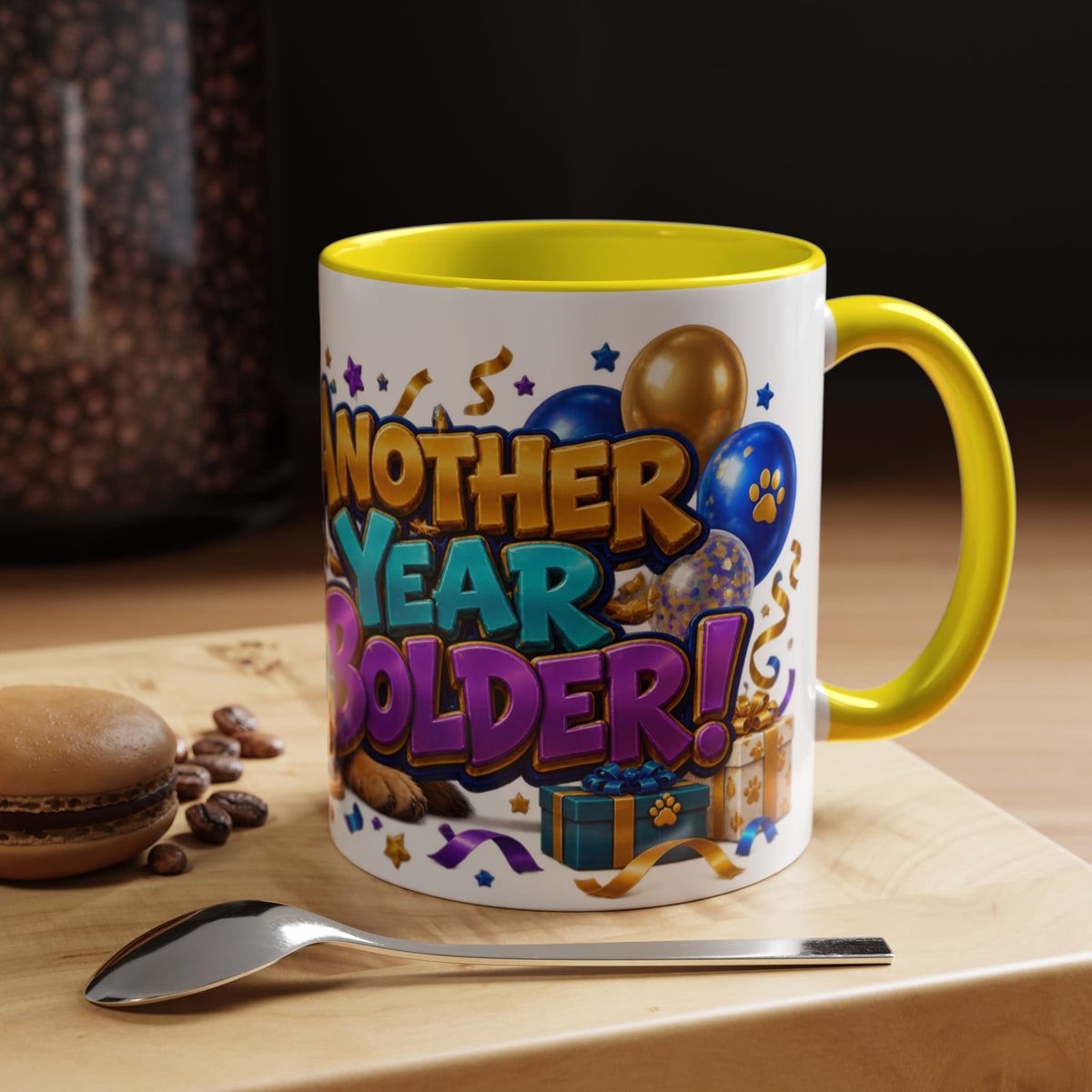 German Shepherd Birthday Mug – Another Year Bolder White Coffee Cup