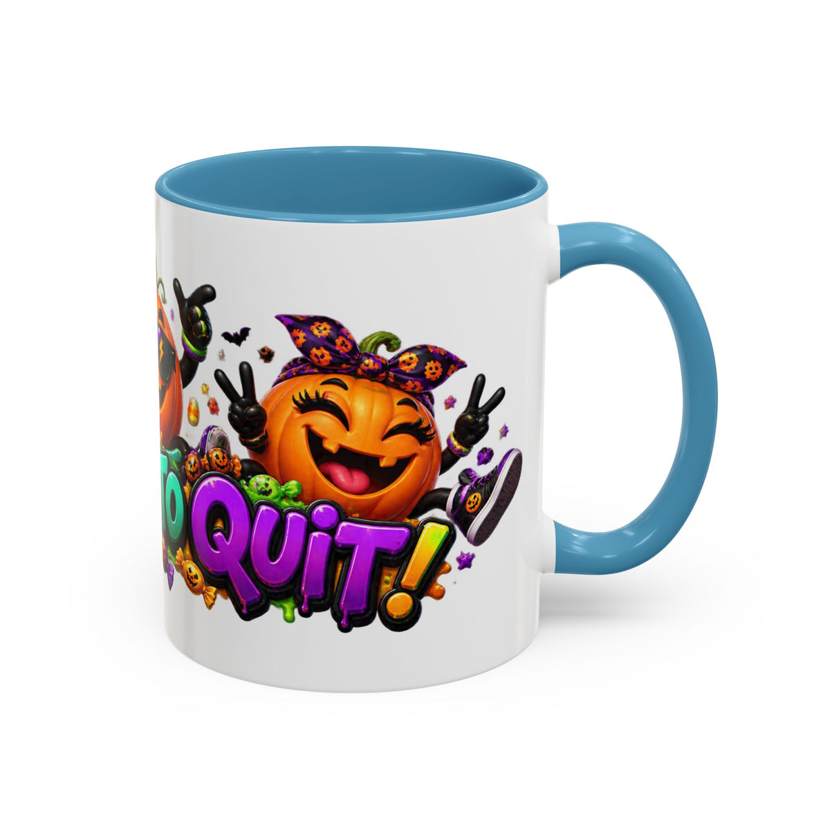 Too Lit to Quit Halloween Pumpkin Party White Mug