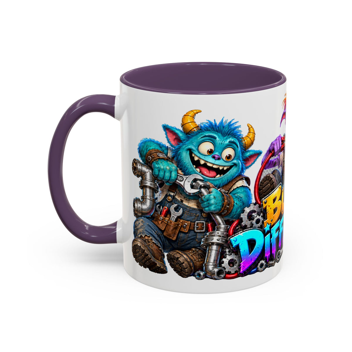 Built Different Monster Workshop Halloween White Mug
