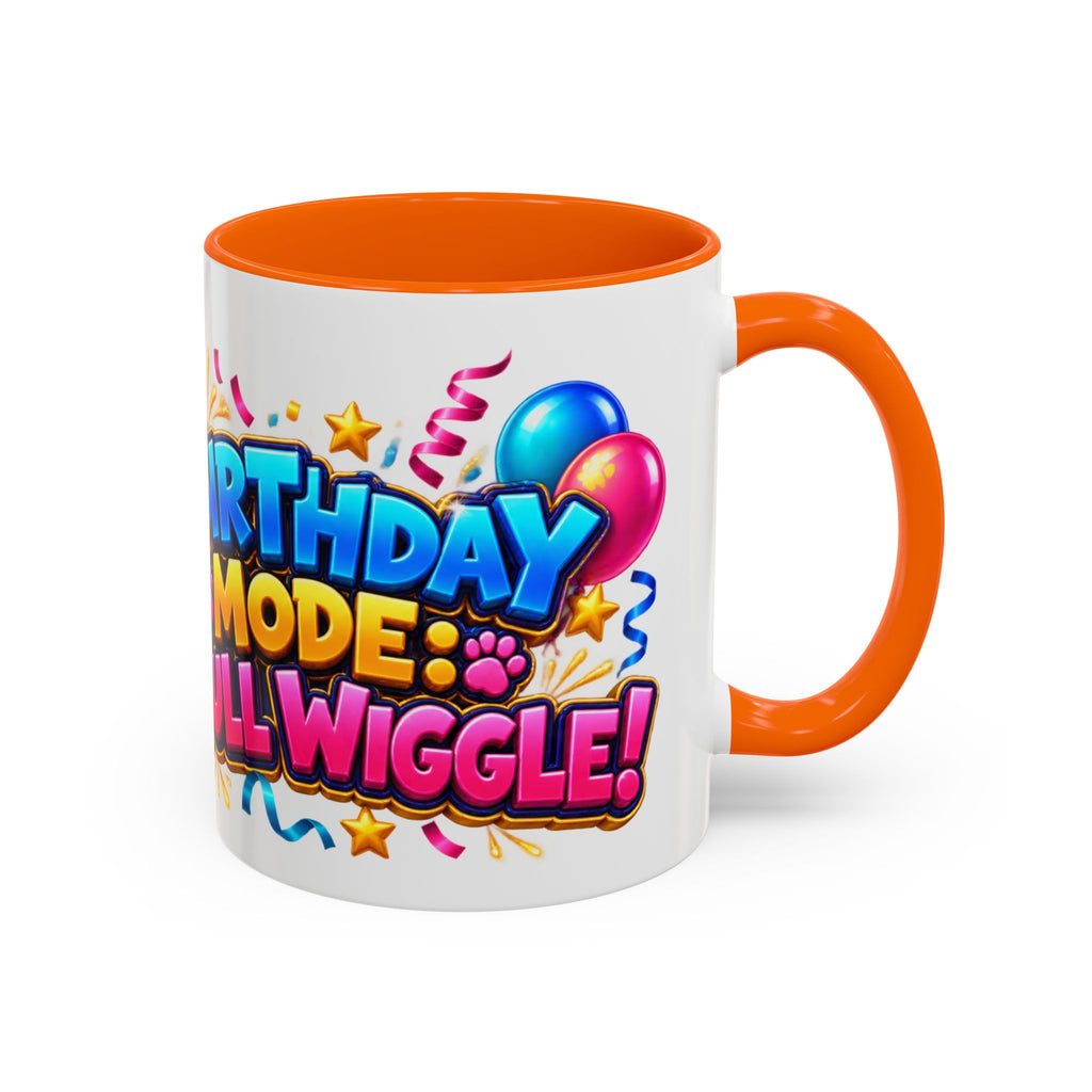 Birthday Mode Full Wiggle Corgi White Mug