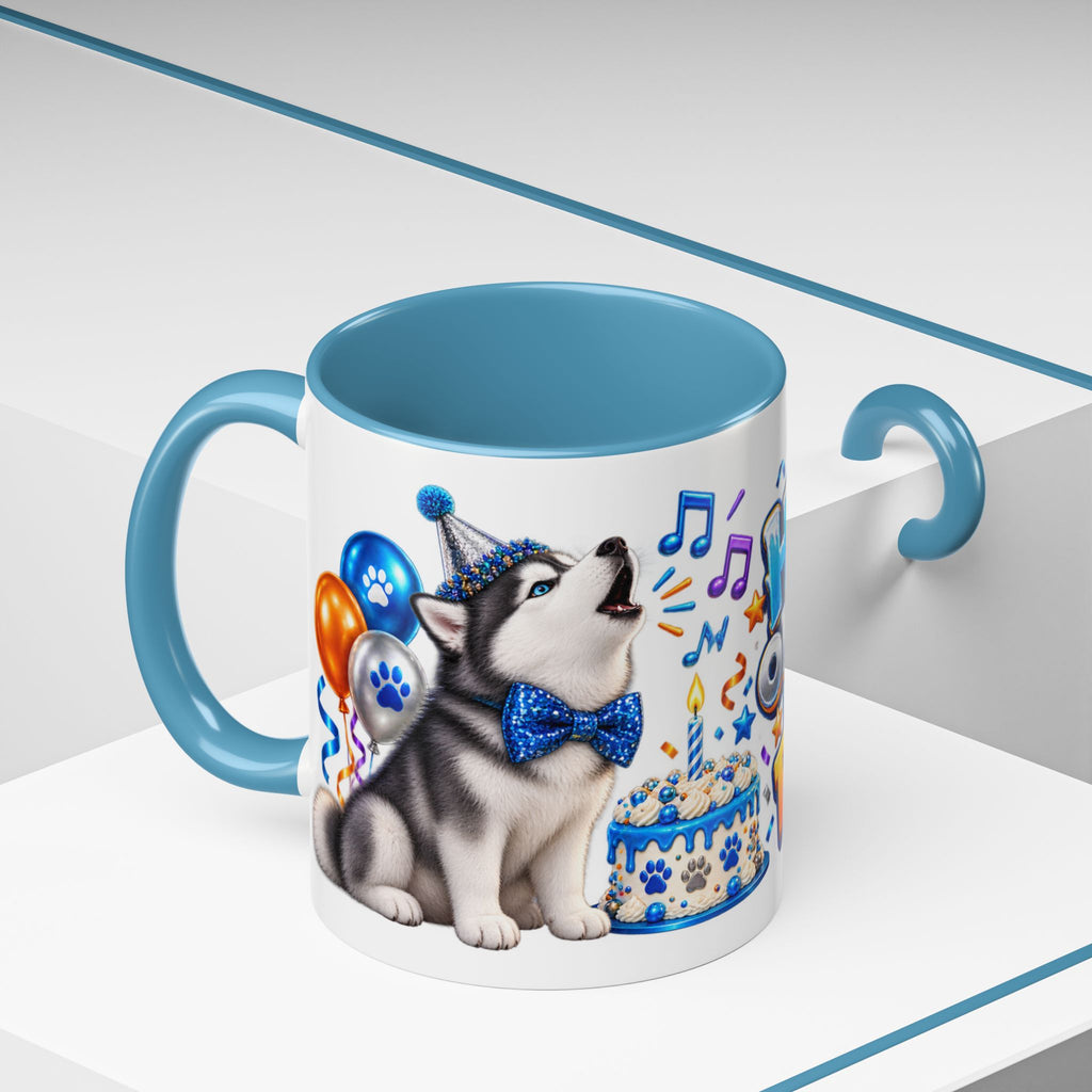 Howl Old Am I Siberian Husky Birthday White Mug