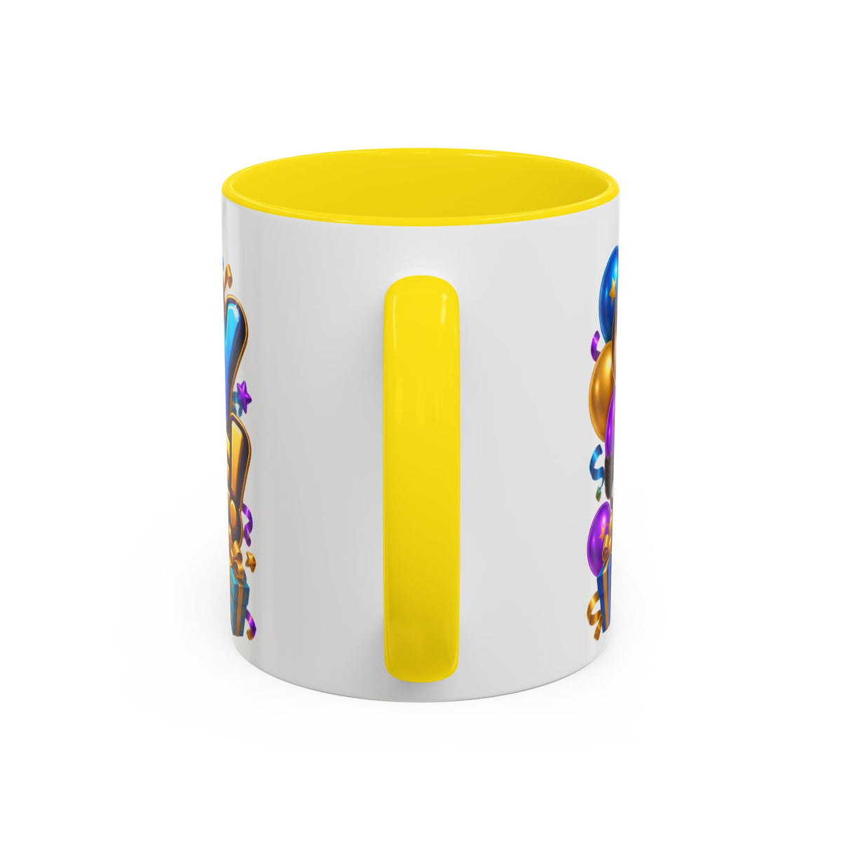 Birthday Stampede White Mug – Cute Buffalo Birthday Cup, Colorful Fun Party Gift