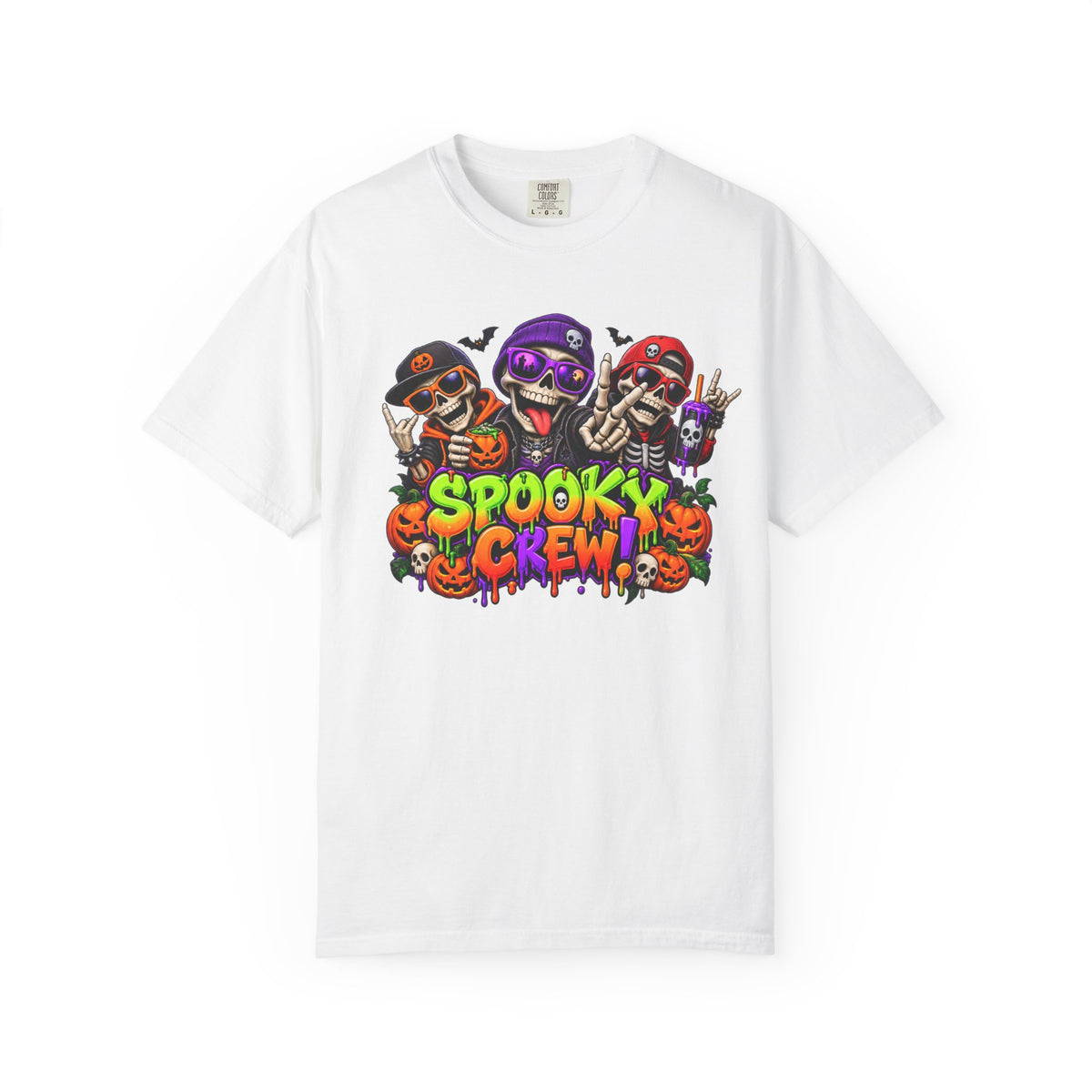 Spooky Crew Halloween T-Shirt – Funny Skeleton Graphic Tee