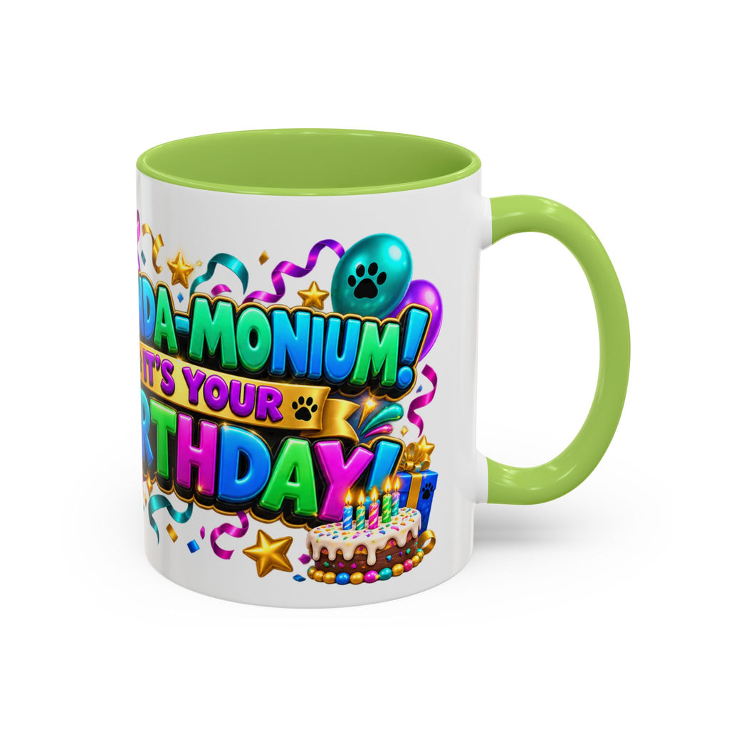 Panda-Monium! It’s Your Birthday White Mug – Cute Panda Birthday Cup, Colorful Fun Party Gift