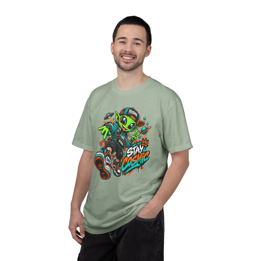 Alien Streetwear T-Shirt — “Stay Cosmic” Graphic Tee