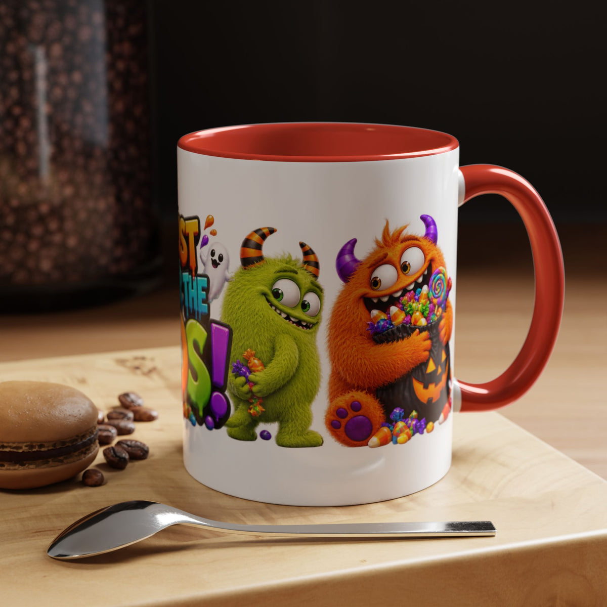 I’m Just Here for the Boos Funny Halloween Monster White Mug