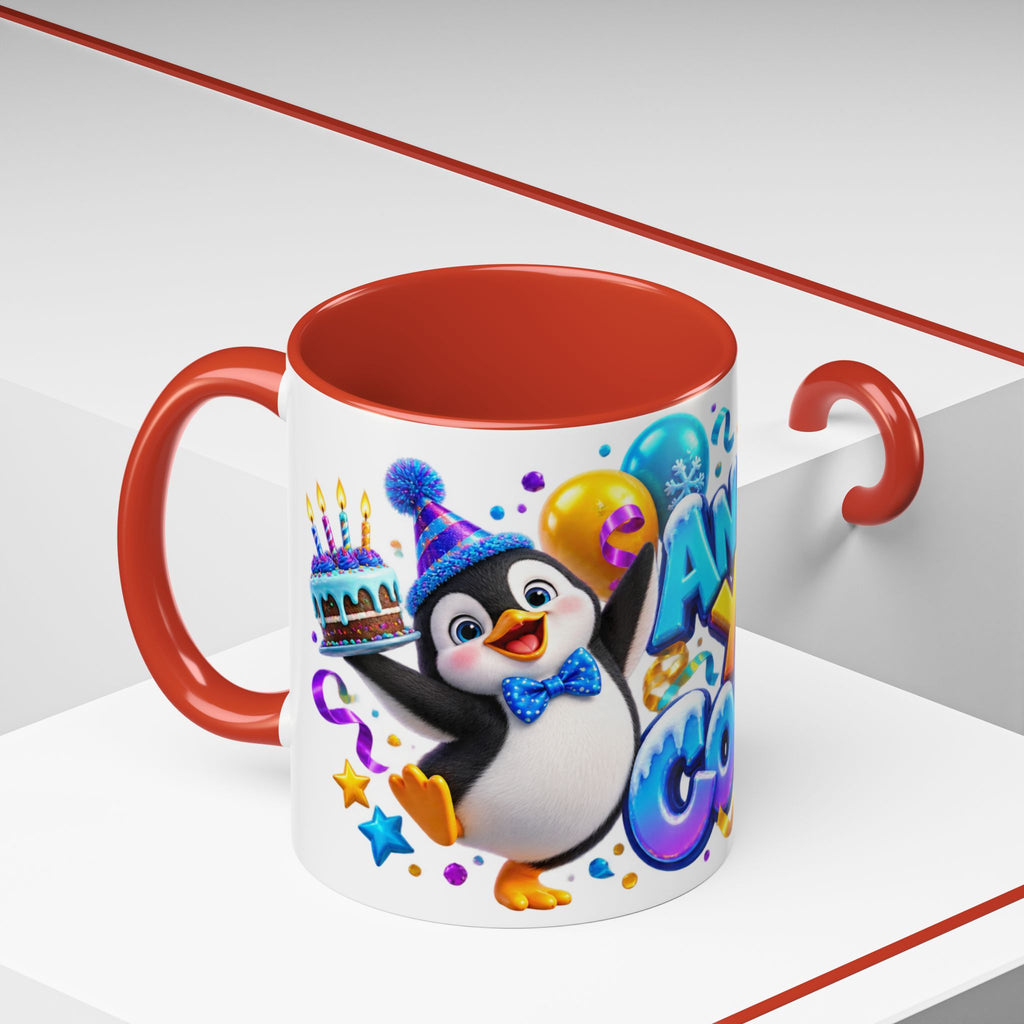 Another Year Cooler Penguin Birthday White Mug