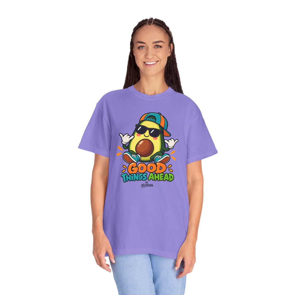 Good Things Ahead Avocado Graphic T-Shirt | Festora Everyday
