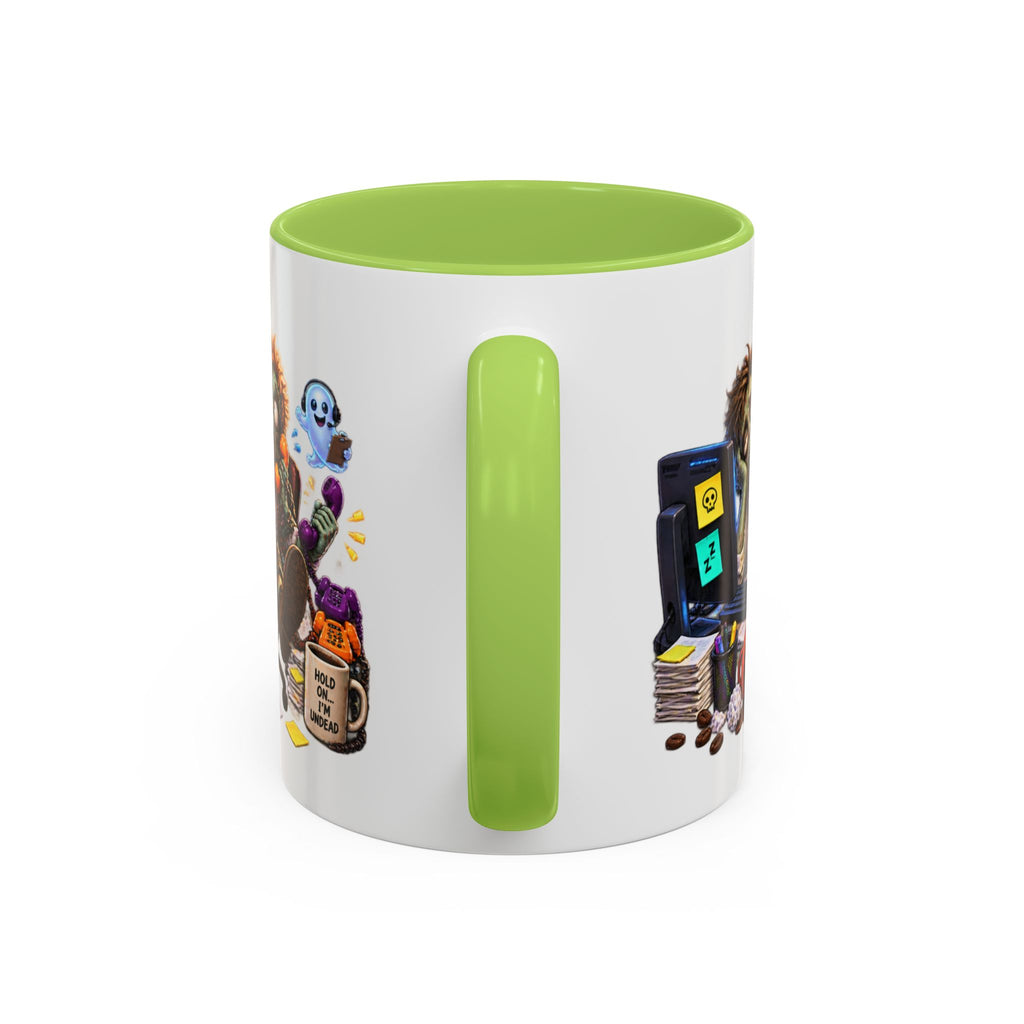 Dead Tired Still Working Zombie Office Halloween White Mug