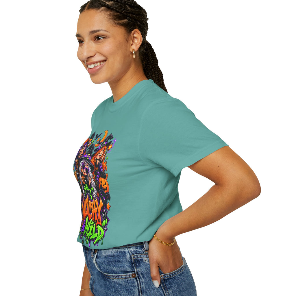 Witchy & Wild – Halloween Witch Crew Graphic T-Shirt