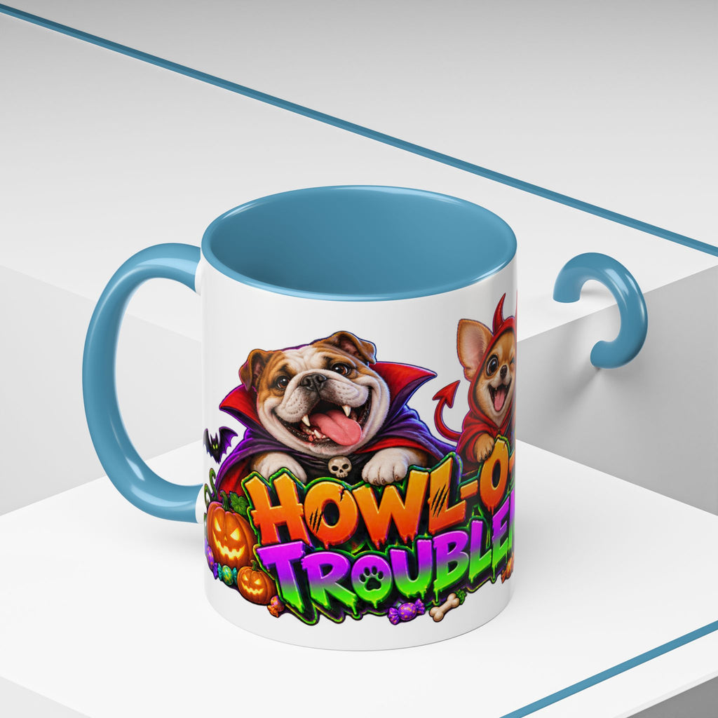 Howl-O-Ween Troublemakers Costume Dogs Halloween White Mug