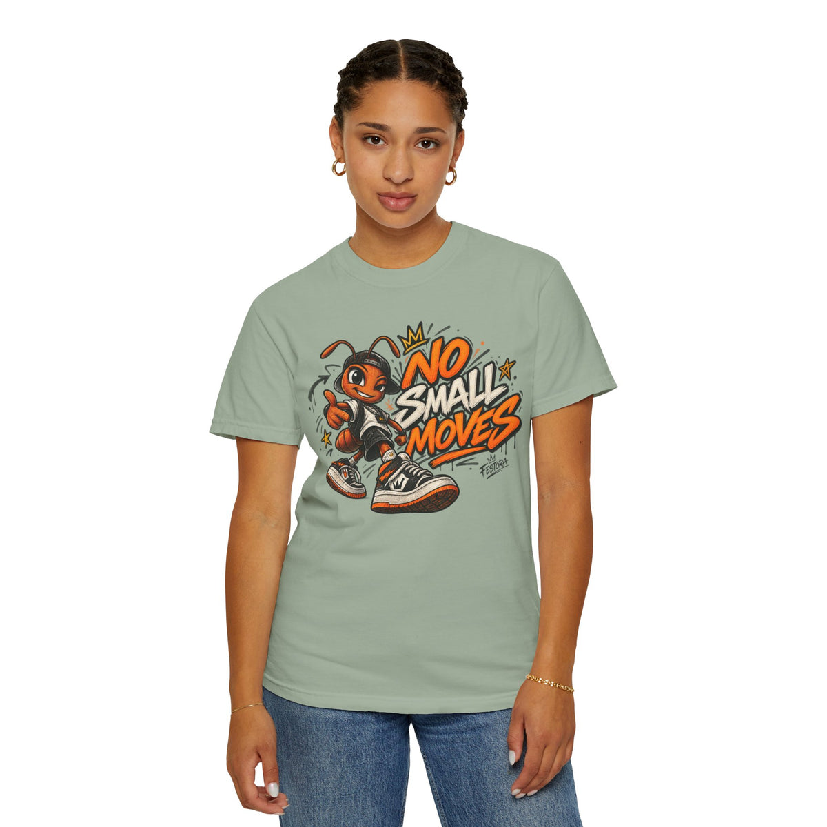 No Small Moves T-Shirt — Retro Sneaker Character Graphic Tee