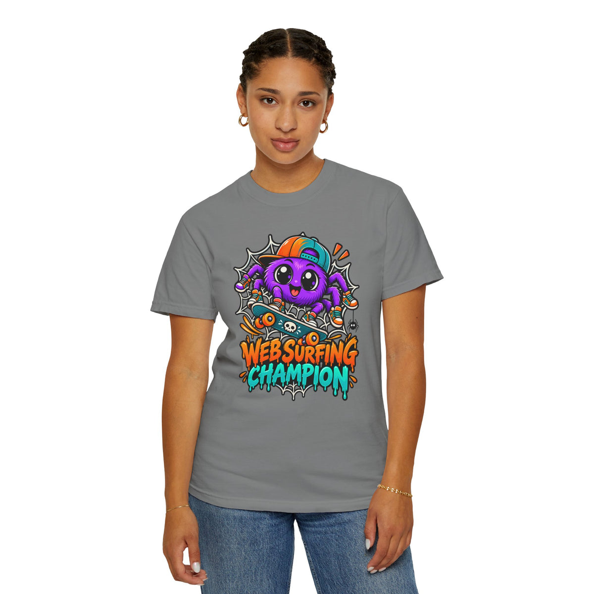 Web Surfing Champion – Cute Halloween Spider T-Shirt