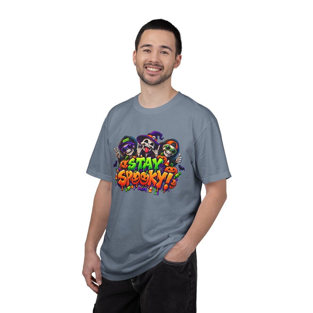 Stay Spooky Halloween T-Shirt – Funny Skeleton Crew Colorful Graphic Tee