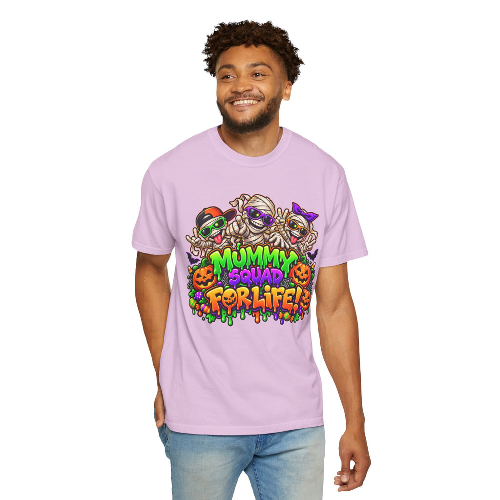 Mummy Squad For Life Halloween T-Shirt – Funny Colorful Mummy Graphic Tee