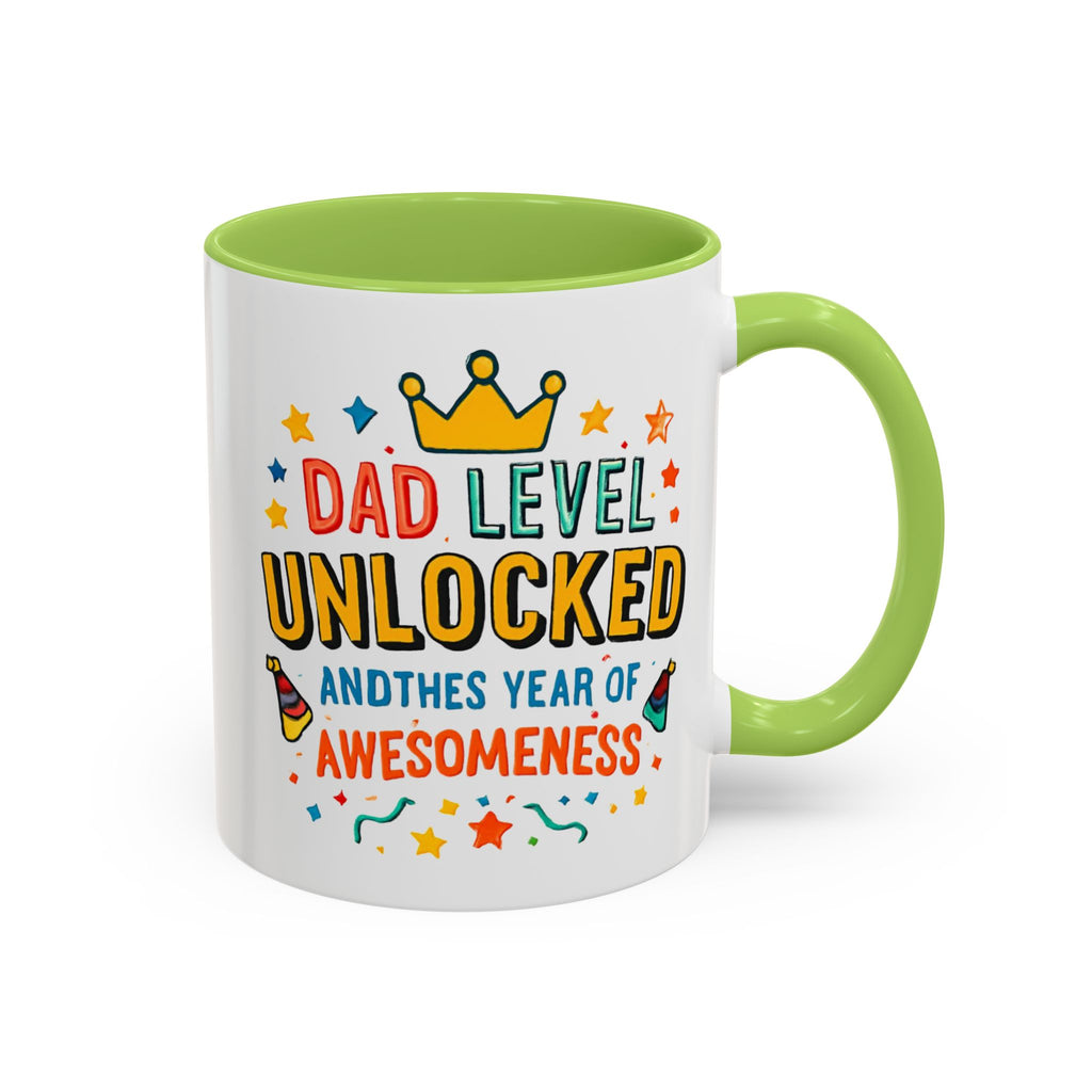 Dad Level Unlocked Coffee Mug – Funny Father’s Day 11/15oz Accent Mug